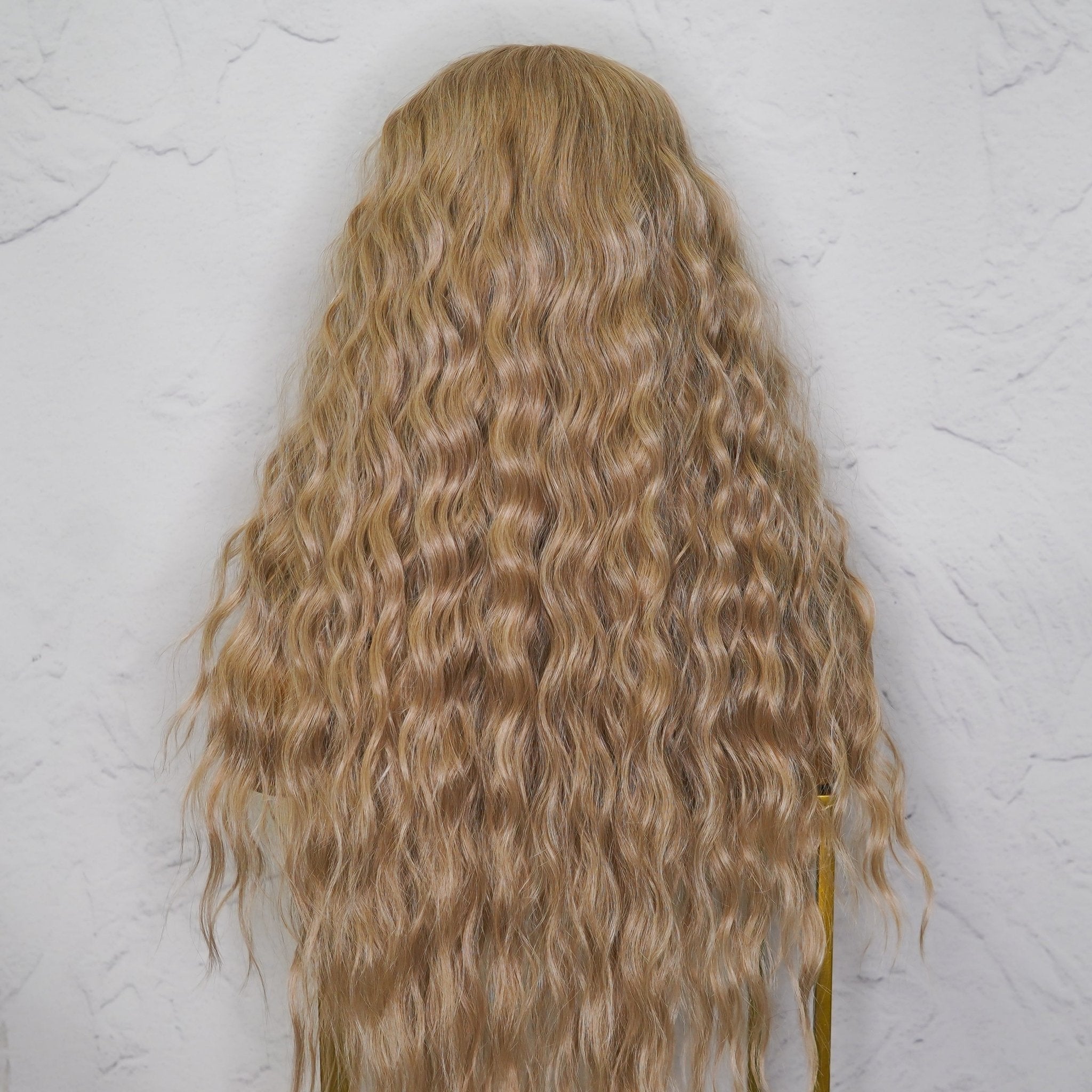 LILY - Beach Blonde - Lace Front Wig | Blonde, 28 Inch+, T-Part Lace Front, Synthetic Hair | Milk & Honey Wigs