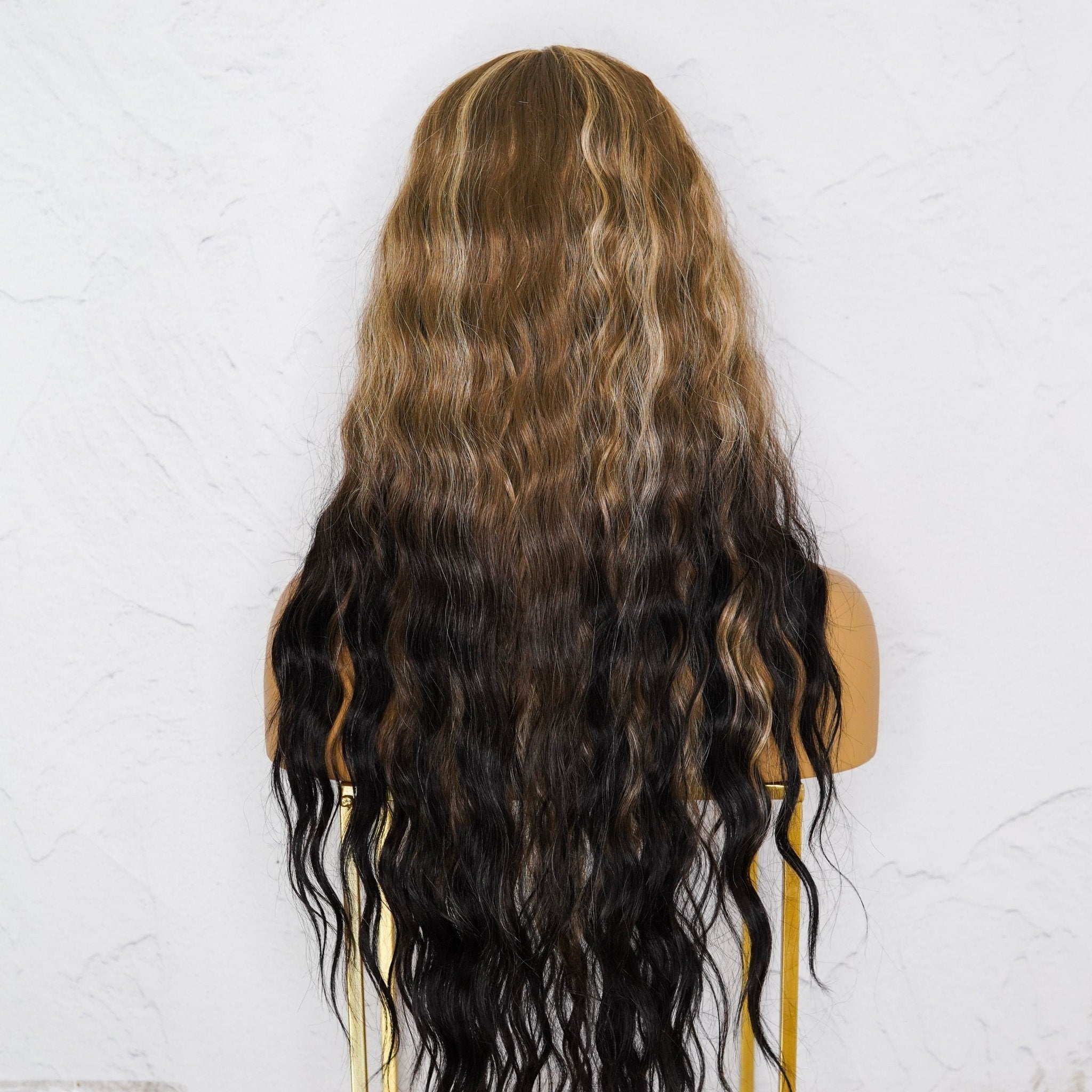 LILY - Inked Lace - Front Wig | Brown, 28 Inch+, T-Part Lace Front, Synthetic Hair | Milk & Honey Wigs