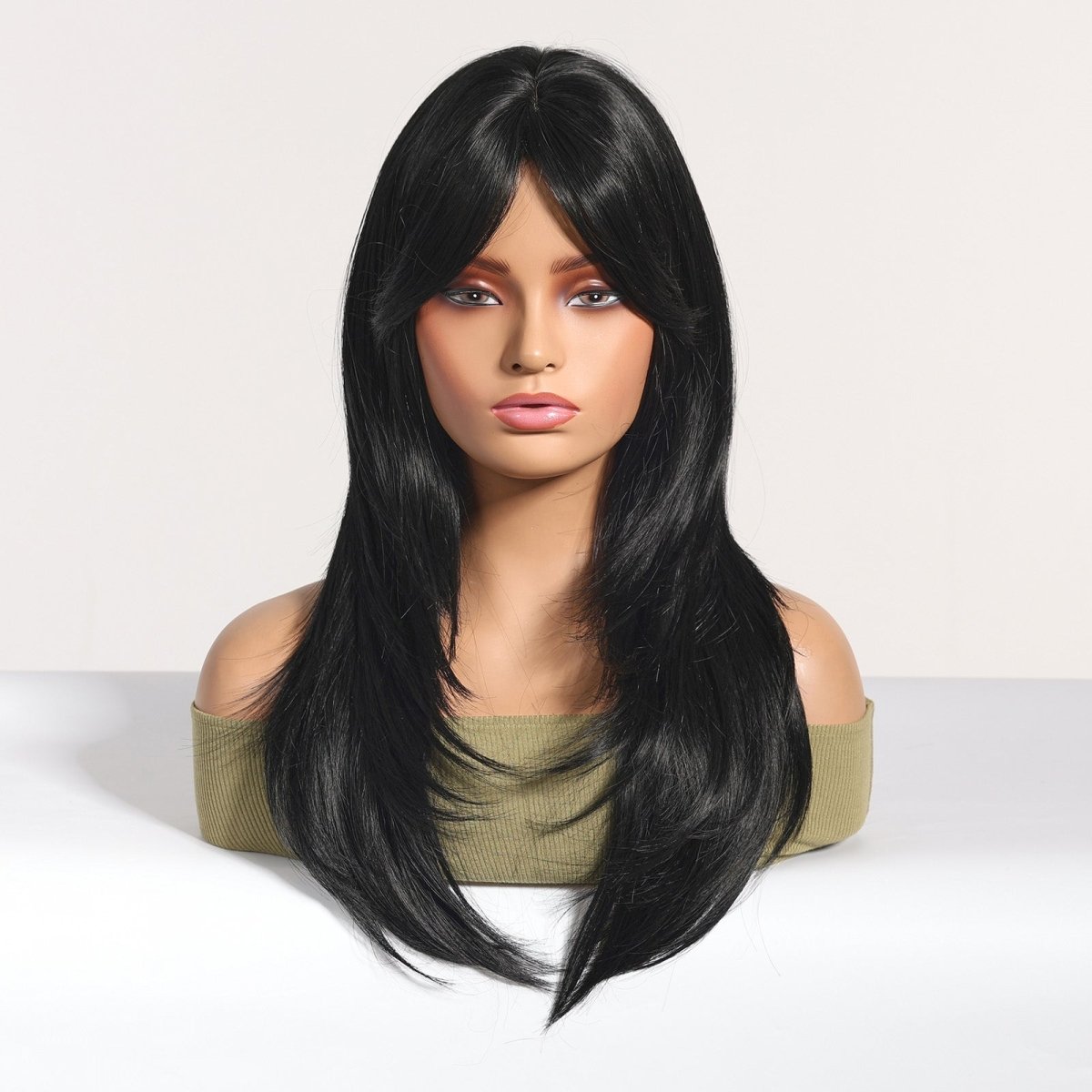 Long Layered Black Wig - MARKETPLACE | Black, Fringe, Synthetic Hair | Milk & Honey Wigs