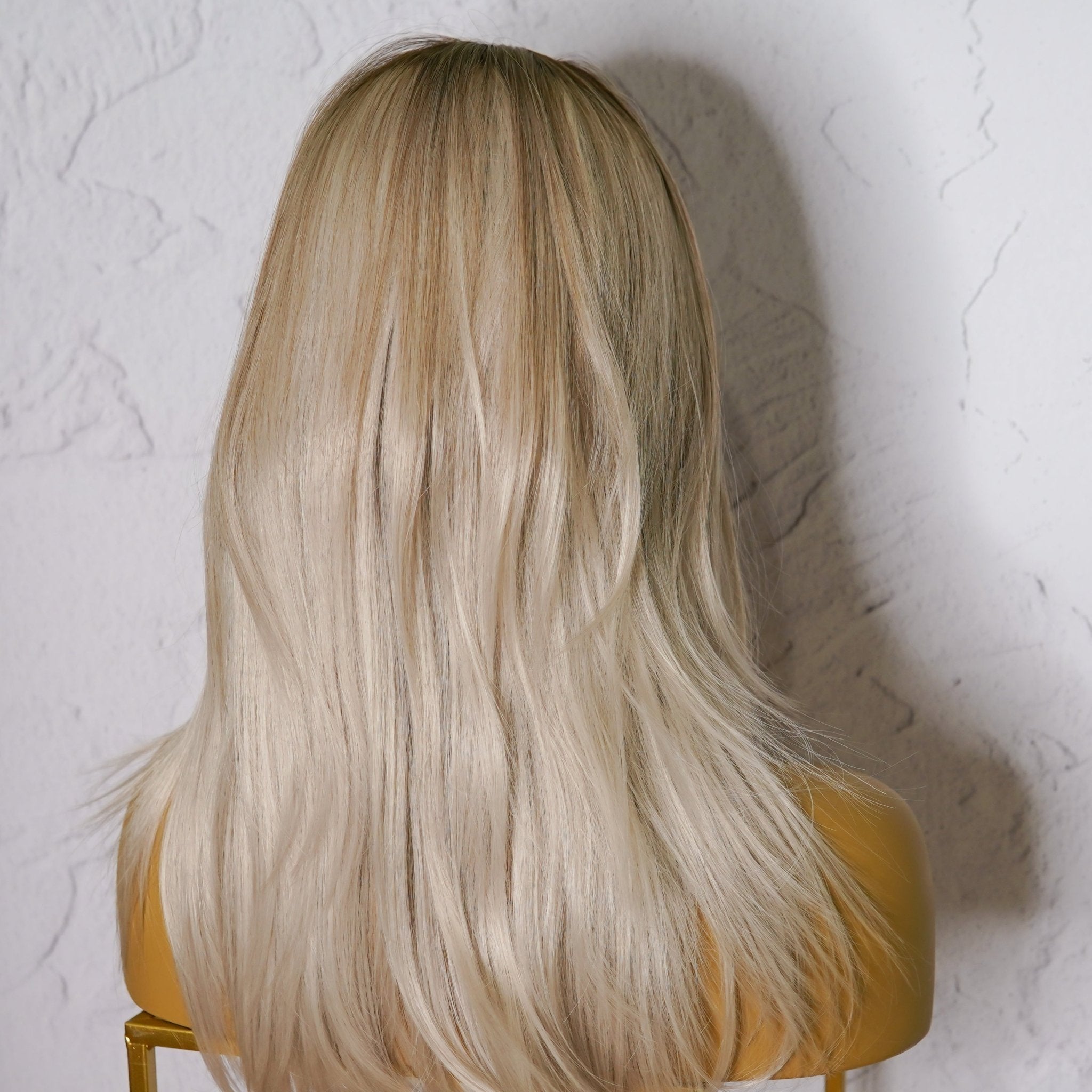 MELROSE ombre blonde synthetic loose wave fringe wig | Milk & Honey Wigs