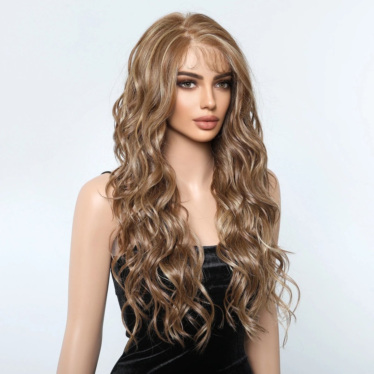 Mixed Blonde Curly 13x6 Lace Front Wig - MARKETPLACE | Brown, 13x6 Lace Front, Synthetic Hair | Milk & Honey Wigs
