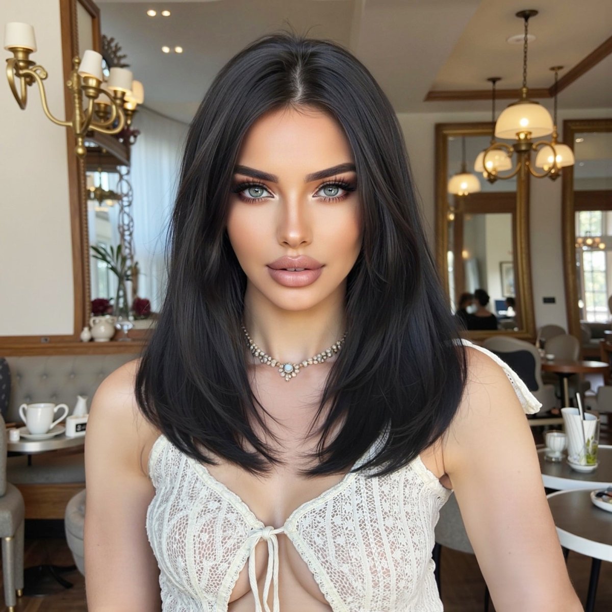 Natural Black Wig with Layers - MARKETPLACE | Black, Fringe, Synthetic Hair | Milk & Honey Wigs