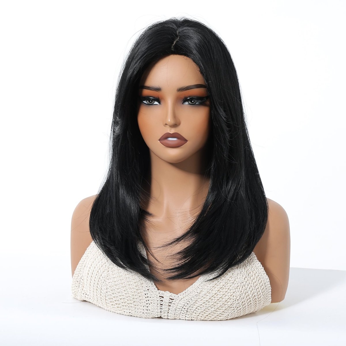 Natural Black Wig with Layers - MARKETPLACE | Black, Fringe, Synthetic Hair | Milk & Honey Wigs