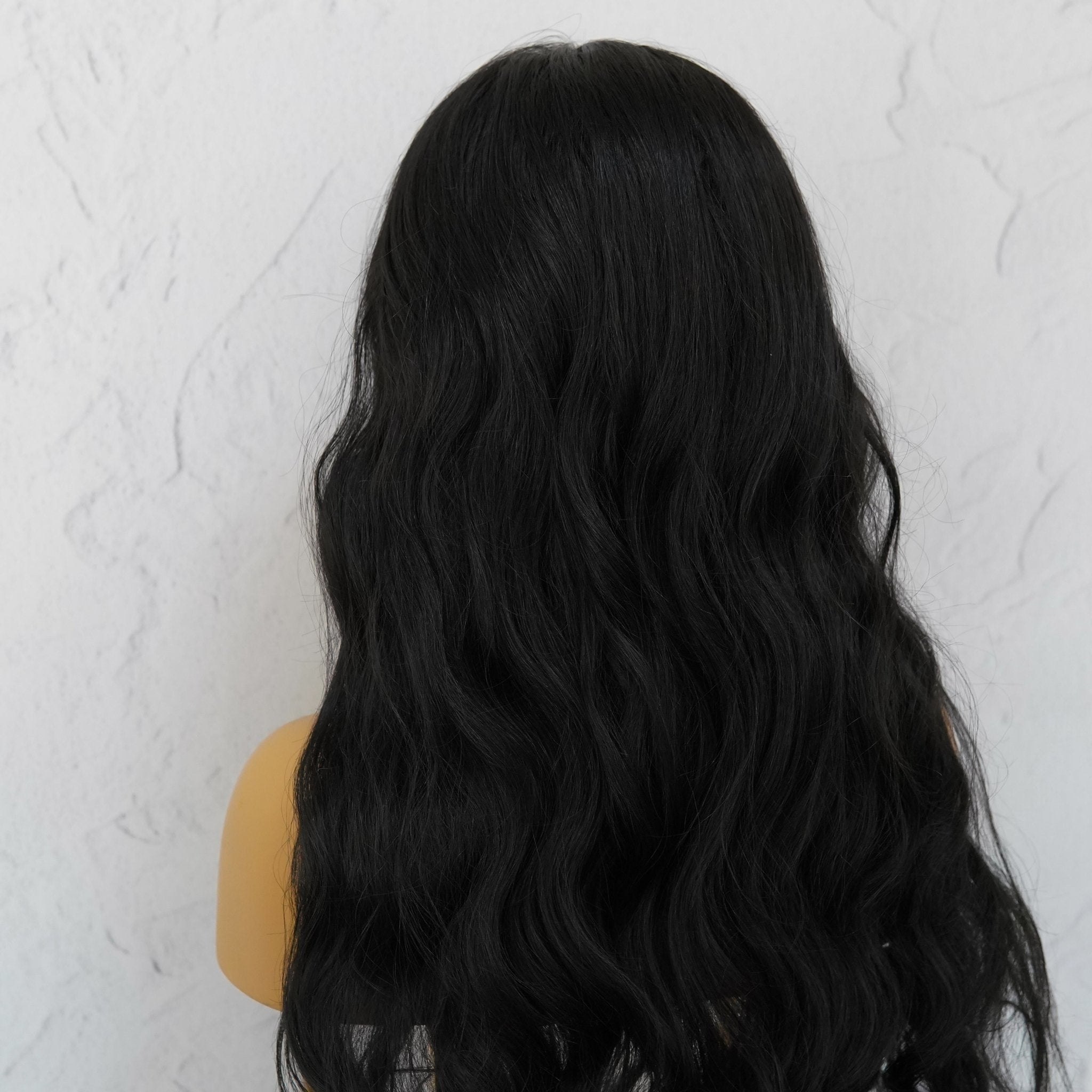 NERA - Black - Lace Front Wig | Black, 28 Inch+, T-Part Lace Front, Synthetic Hair | Milk & Honey Wigs