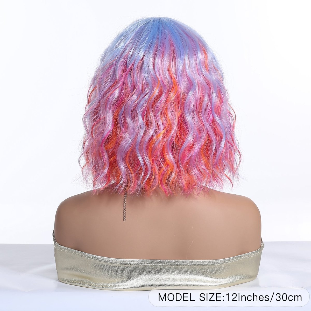Pastel Rainbow Bob with Fringe Wig - MARKETPLACE | Purple, Fringe, Synthetic Hair | Milk & Honey Wigs