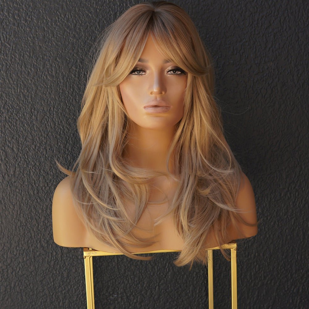 PENELOPE - Ombre Blonde - Fringe Wig | Brown, 16 Inch, Fringe, Synthetic Hair | Milk & Honey Wigs