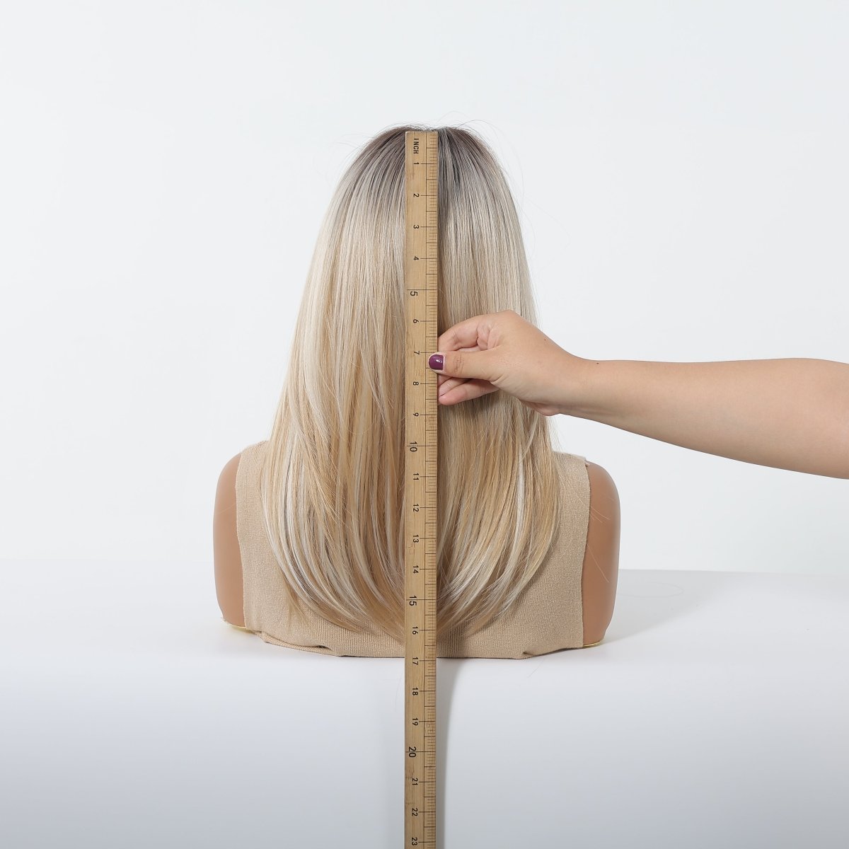 Platinum Blonde with Shadow Roots Wig - MARKETPLACE | Blonde, Fringe, Synthetic Hair | Milk & Honey Wigs
