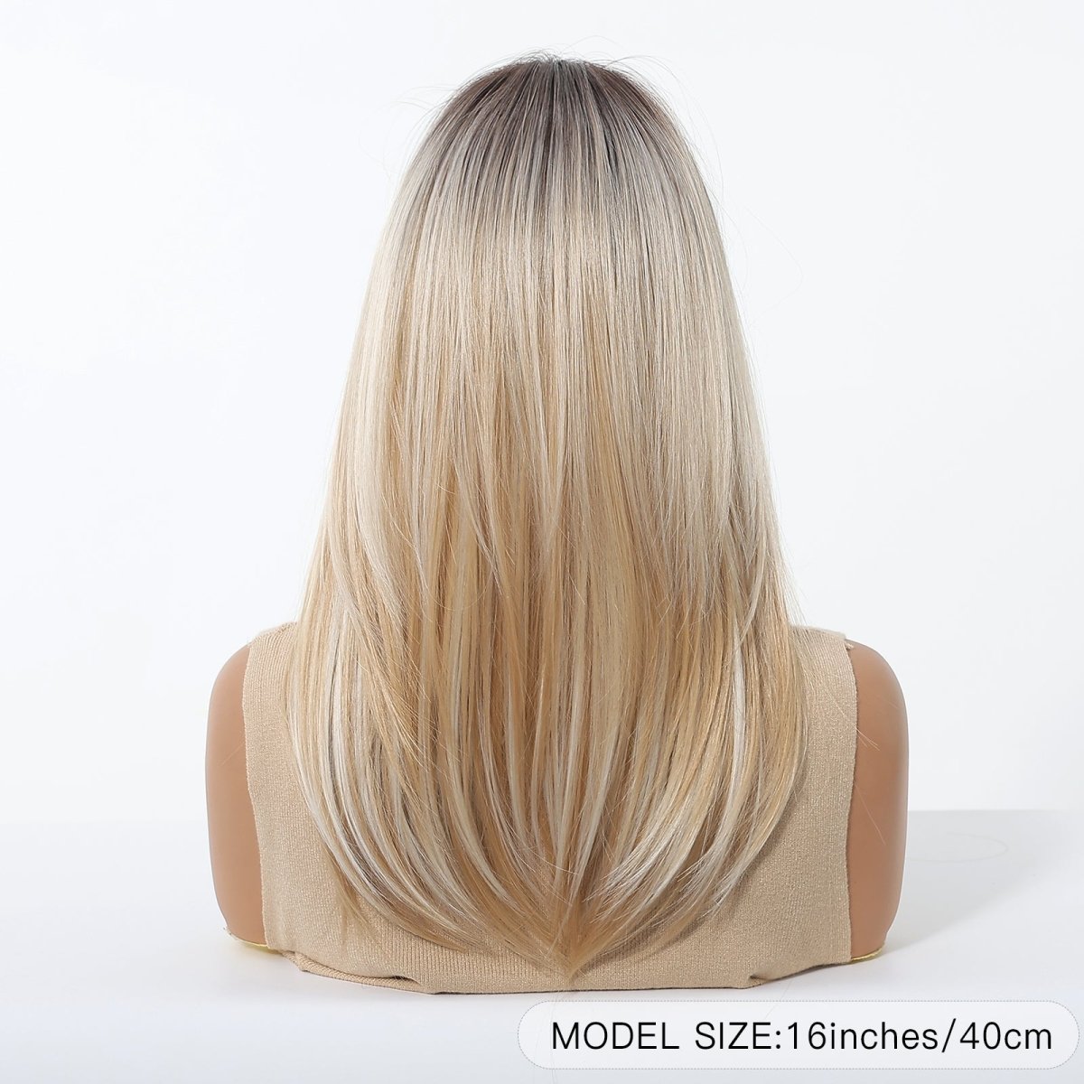 Platinum Blonde with Shadow Roots Wig - MARKETPLACE | Blonde, Fringe, Synthetic Hair | Milk & Honey Wigs
