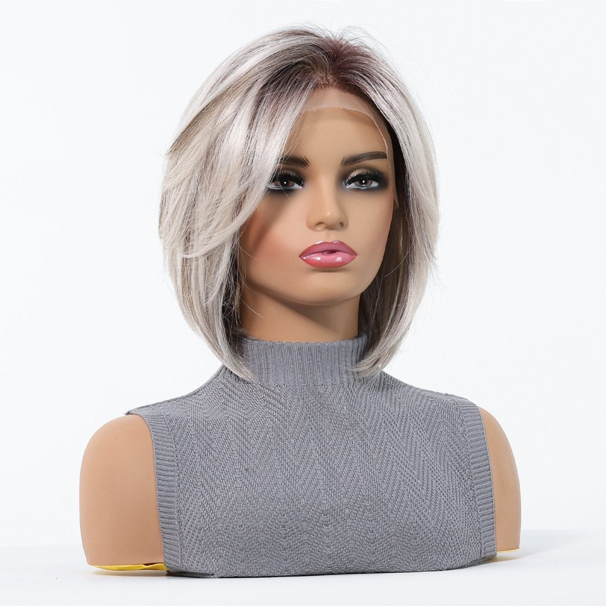 Platinum Bob 13x6 Lace Front Wig - MARKETPLACE | Blonde, 13x6 Lace Front, Synthetic Hair | Milk & Honey Wigs