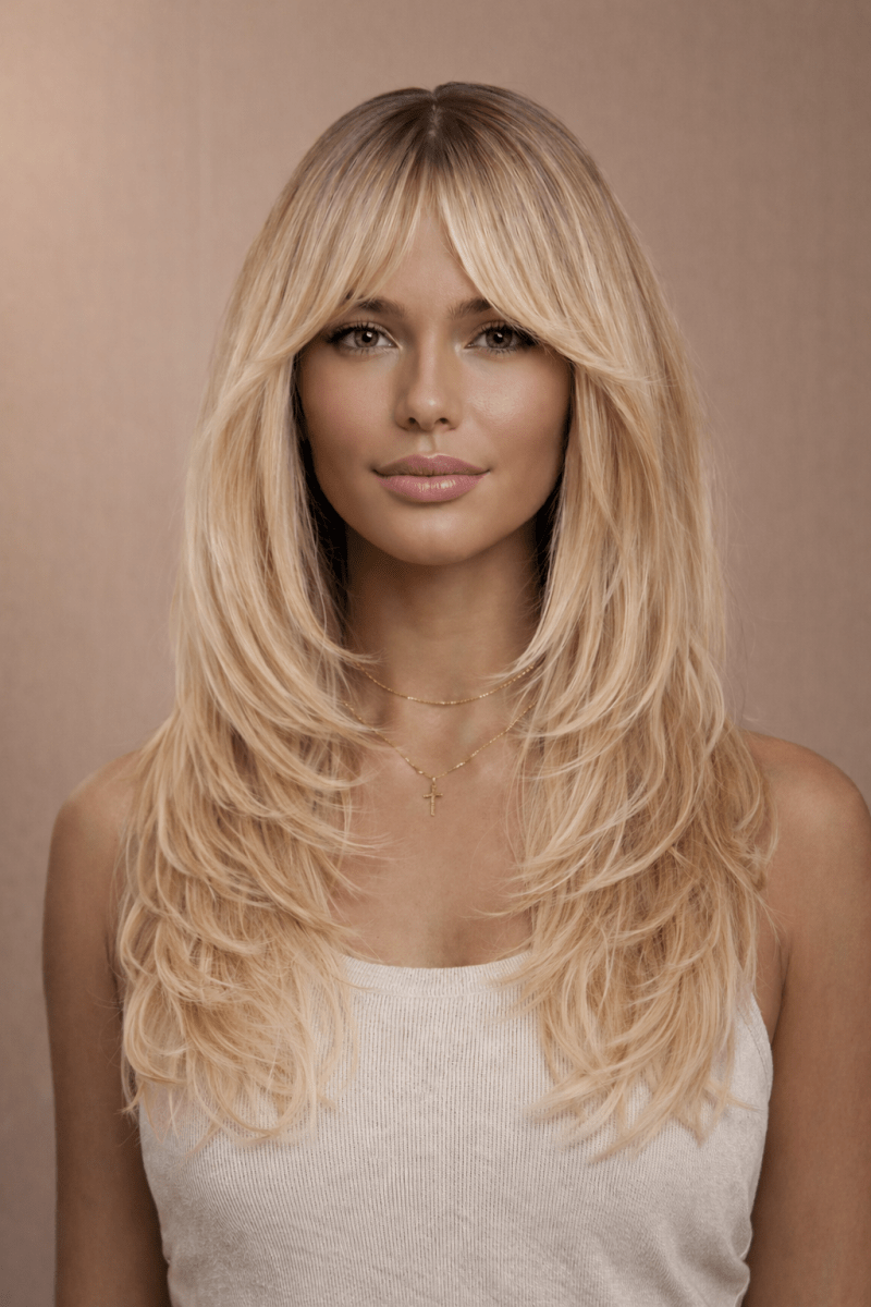 ROCHELLE - Blonde Ombre - Fringe Wig - Milk & Honey Wigs