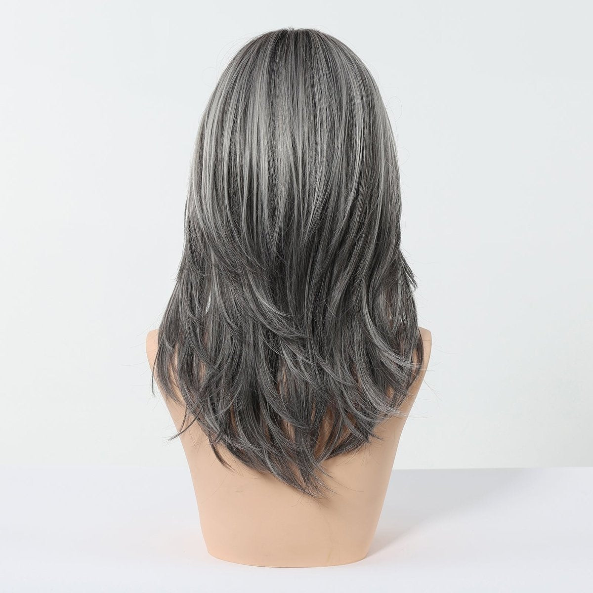 Salt and Pepper Layered Wig - MARKETPLACE | Grey, Fringe, Synthetic Hair | Milk & Honey Wigs