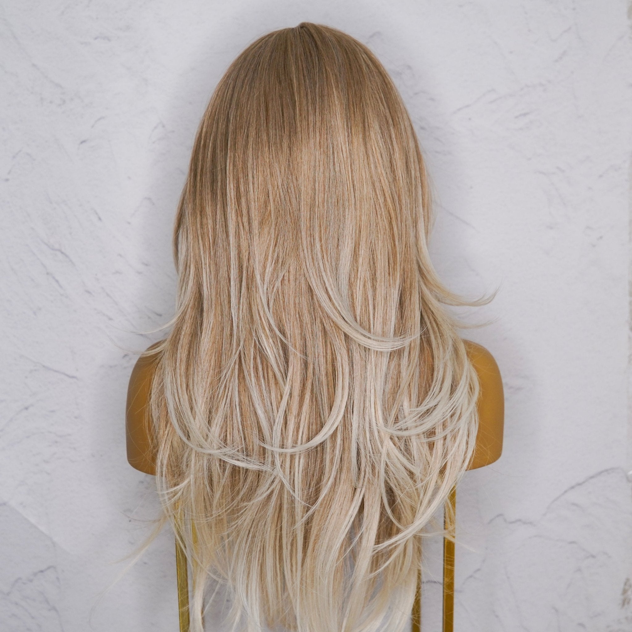 SELENE - Frosted Blonde - Lace Front Wig | Blonde, 24 Inch, T-Part Lace Front, Synthetic Hair | Milk & Honey Wigs