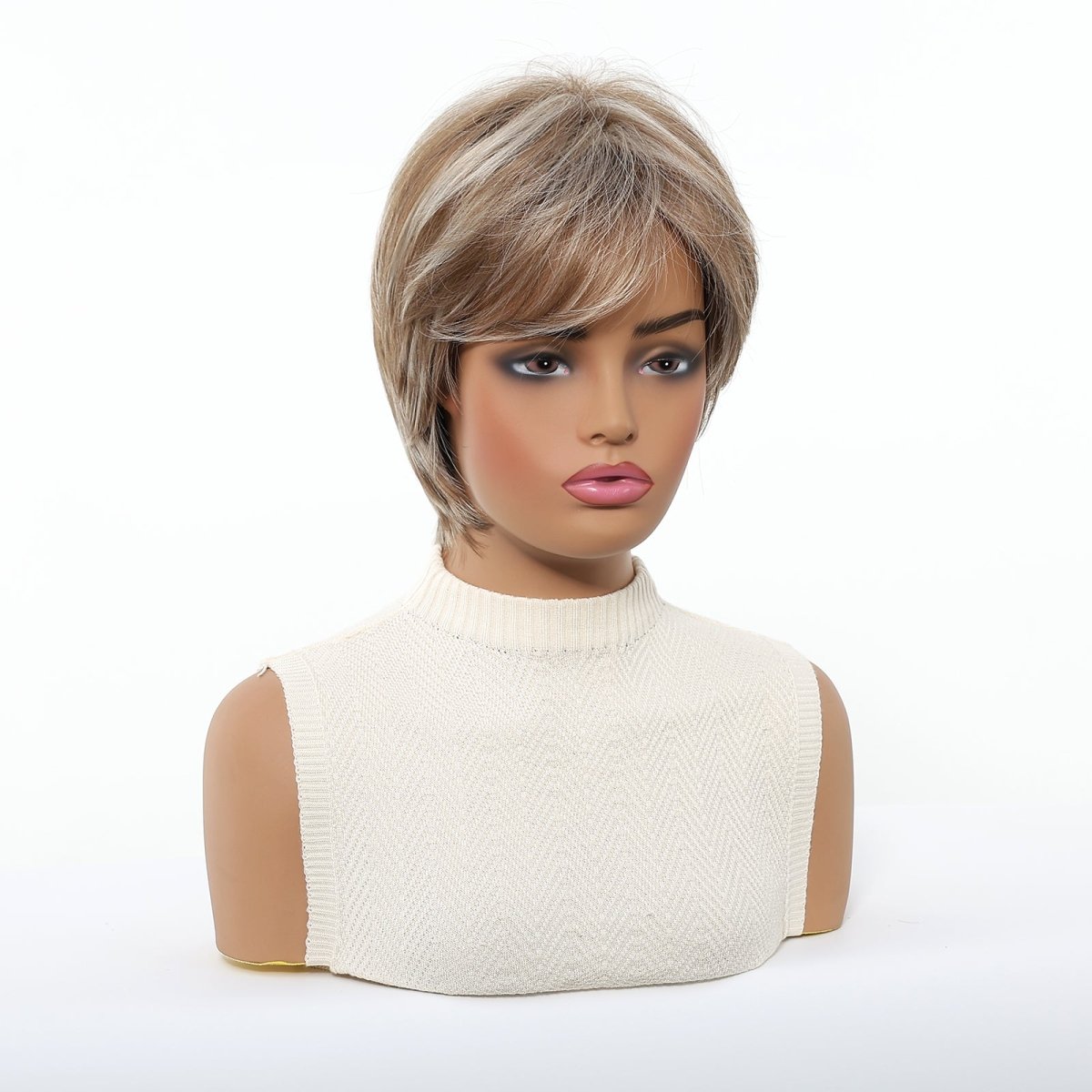Short Layered Pixie Cut Wig - MARKETPLACE | Brown, Fringe, Synthetic Hair | Milk & Honey Wigs