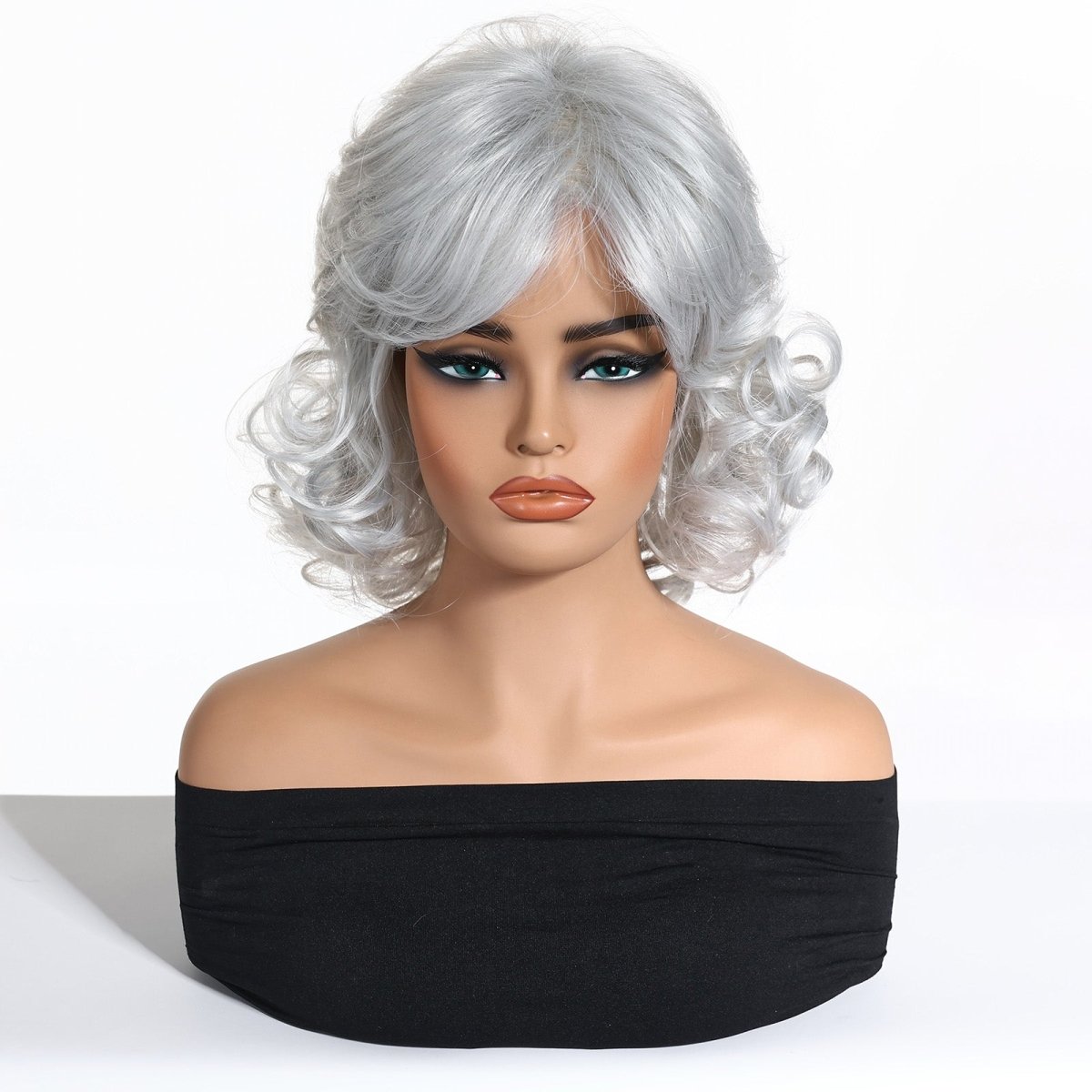 Silver Curl Fringe Wig - MARKETPLACE | Grey, Fringe, Synthetic Hair | Milk & Honey Wigs
