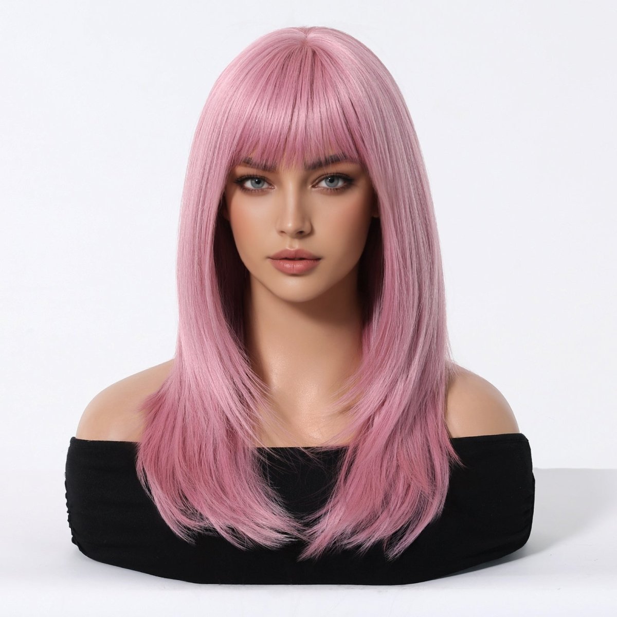 Straight Pastel Pink Wig - MARKETPLACE | Pink, Fringe, Synthetic Hair | Milk & Honey Wigs