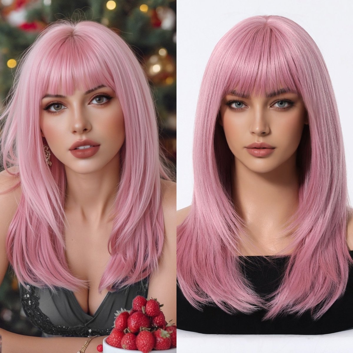 Straight Pastel Pink Wig - MARKETPLACE | Pink, Fringe, Synthetic Hair | Milk & Honey Wigs