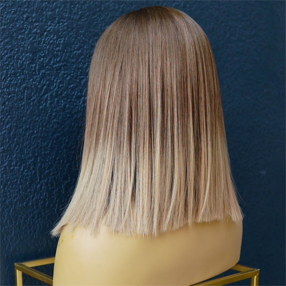 TALLULAH brown ombre synthetic straight fringe wig | Milk & Honey Wigs