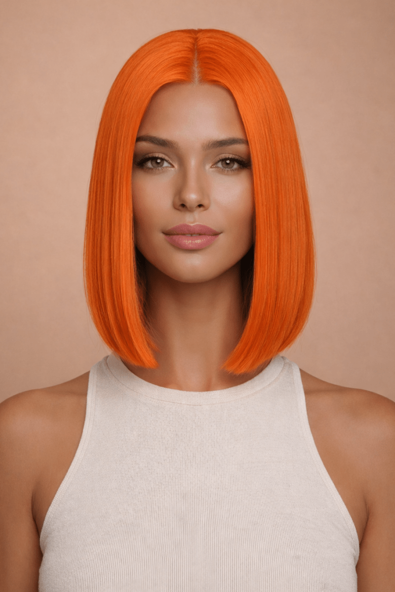 TILLY - Orange - Lace Front Wig - Milk & Honey Wigs