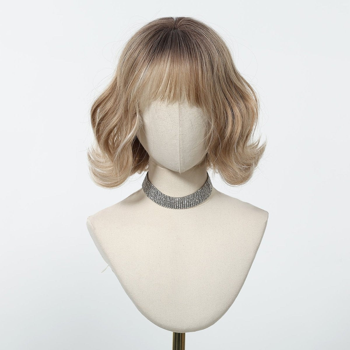 Tousled Honey Blonde Bob with Wispy Fringe Wig - MARKETPLACE | Blonde, Fringe, Synthetic Hair | Milk & Honey Wigs
