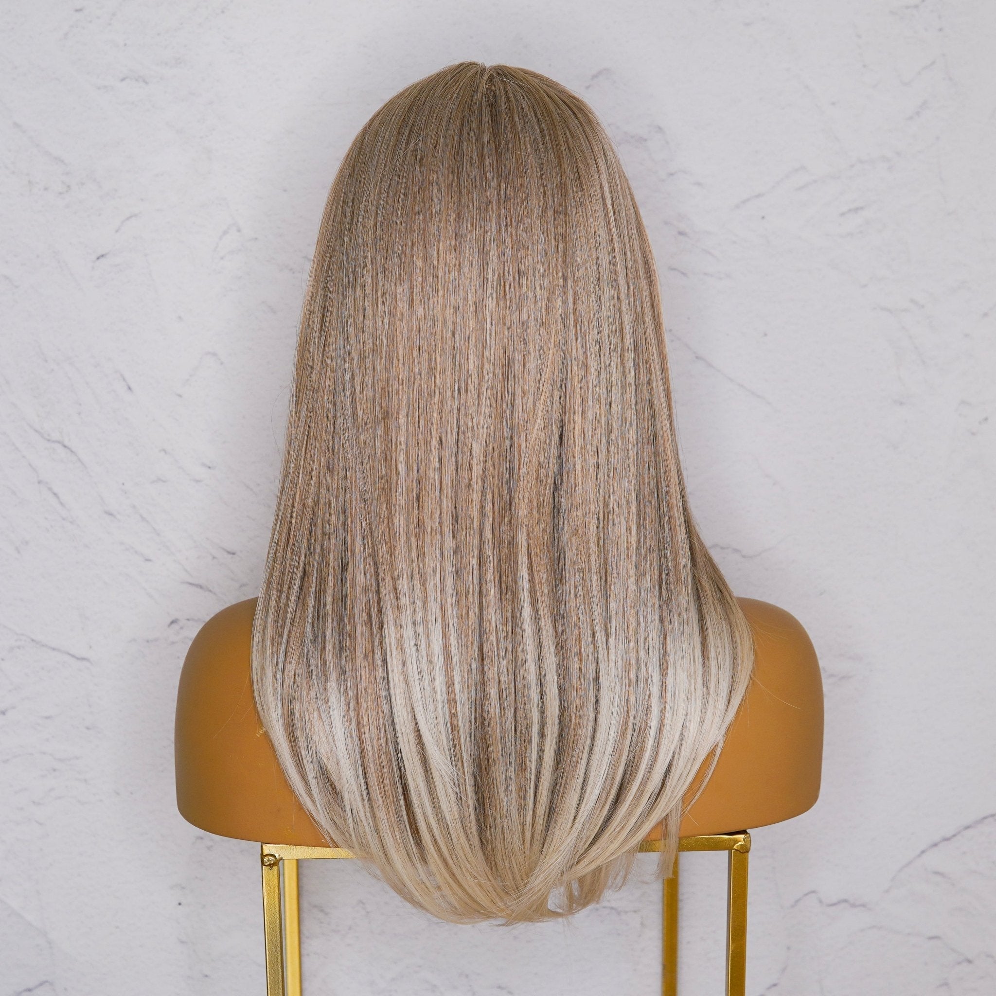 VALERIE frosted blonde synthetic straight lace front wig | Milk & Honey Wigs