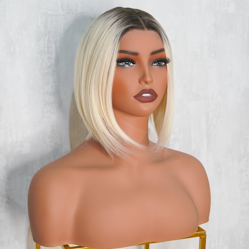 VENUS blonde rooted synthetic lace front wig | Milk & Honey Wigs