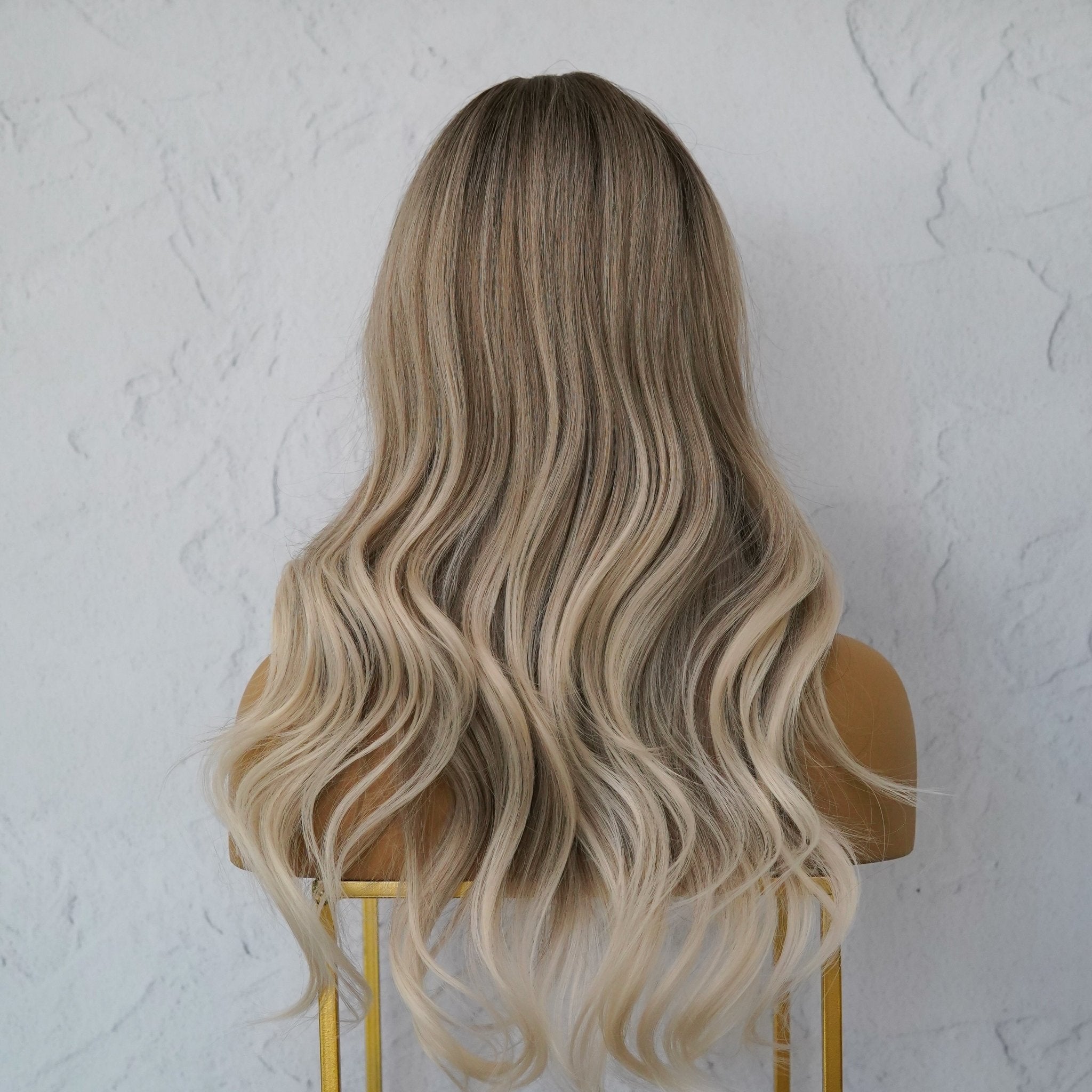 VIVIENE - Ombre Blonde - Fringe Wig | Blonde, 20 Inch, Fringe, Synthetic Hair | Milk & Honey Wigs