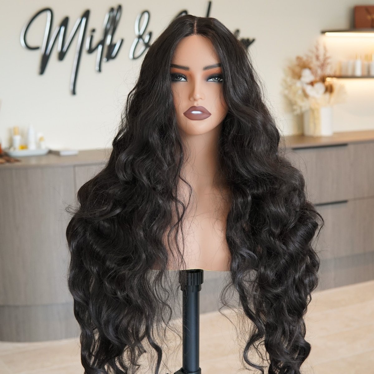 ZENDAYA - Darkest Brown - Lace Front Wig | Brown, 28 Inch+, T-Part Lace Front, Synthetic Hair | Milk & Honey Wigs