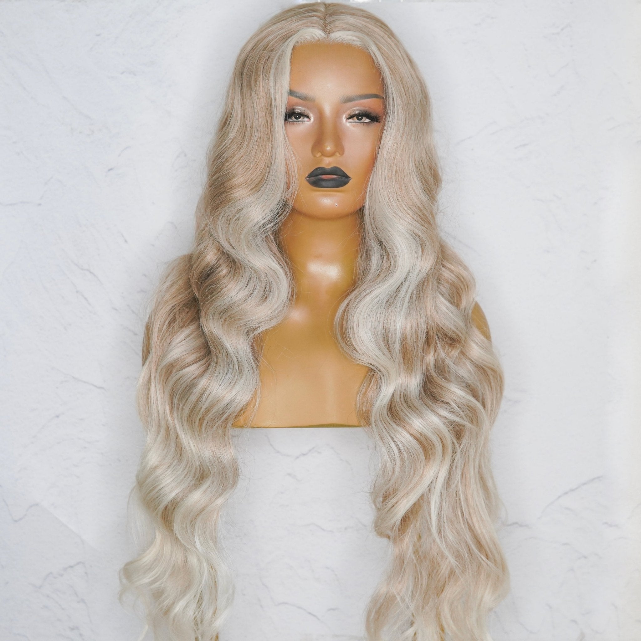 ZENDAYA - Frosted Blonde - Lace Front Wig | Blonde, 28 Inch+, T-Part Lace Front, Synthetic Hair | Milk & Honey Wigs
