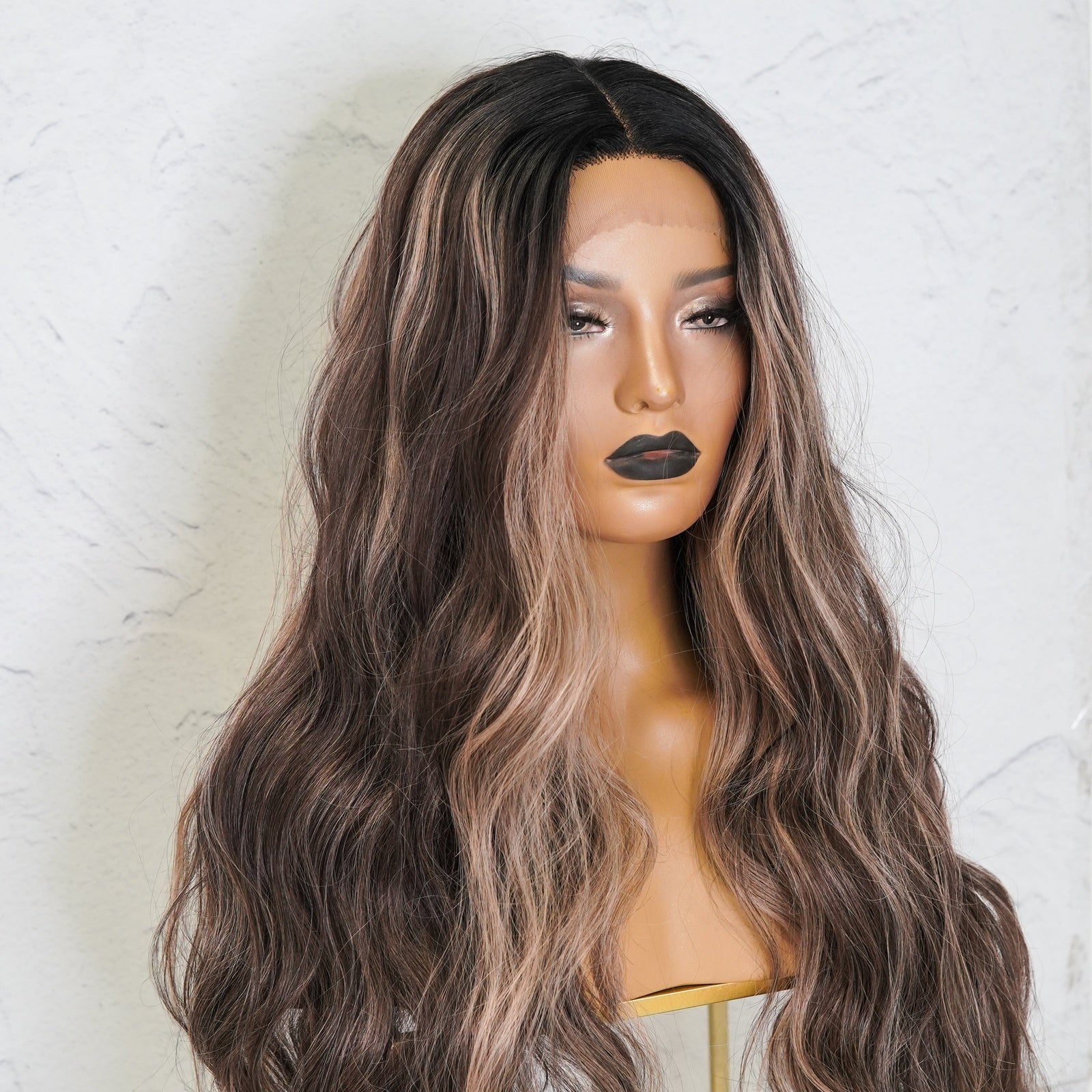 ZENDAYA - Licorice - Lace Front Wig | Brown, 28 Inch+, T-Part Lace Front, Synthetic Hair | Milk & Honey Wigs