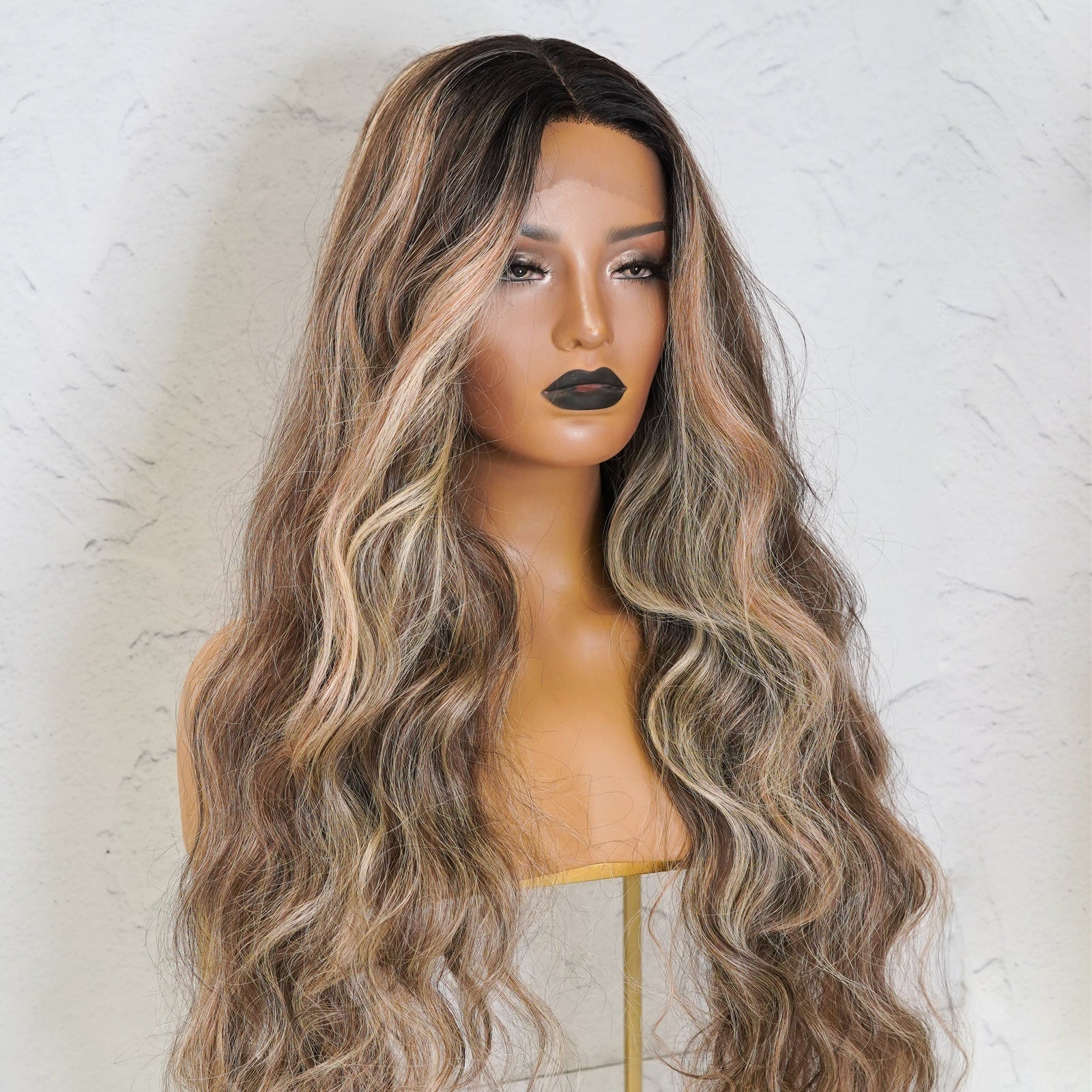 ZENDAYA - Mocha - Lace Front Wig | Brown, 28 Inch+, T-Part Lace Front, Synthetic Hair | Milk & Honey Wigs