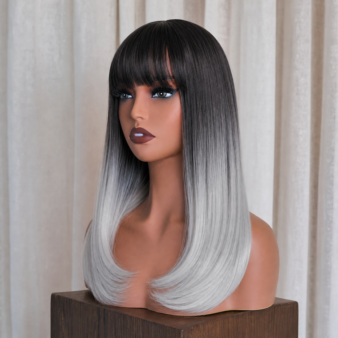 AALIYAH - Ombre Black - Fringe Wig