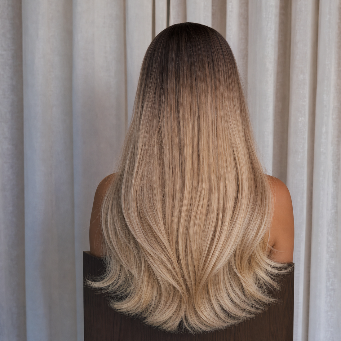 ADDISON - Ombre Brown - Fringe Wig
