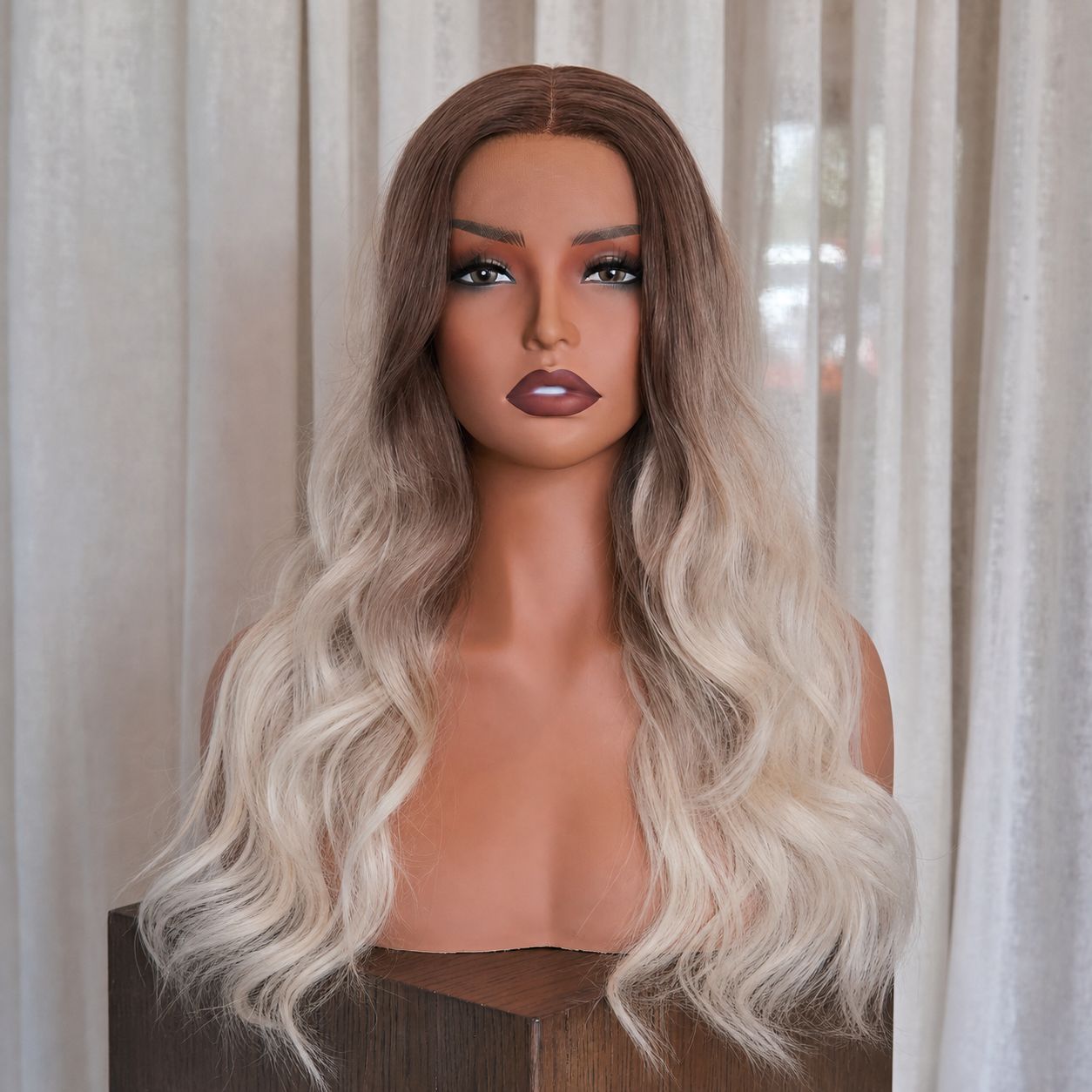 ANGELINA Ombre Blonde Lace Front Wig