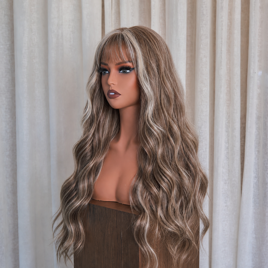 Ash Brown Wavy Wig | Milk &amp; Honey Wigs