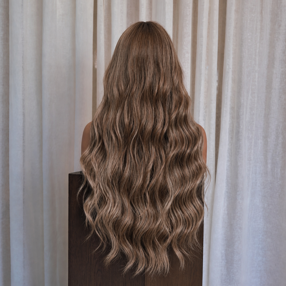 Ash Brown Wavy Wig | Milk &amp; Honey Wigs