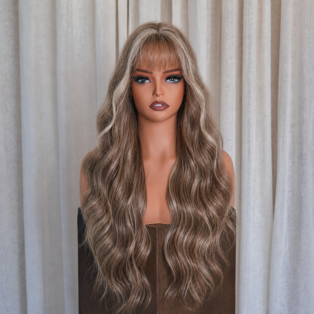 Ash Brown Wavy Wig | Milk &amp; Honey Wigs