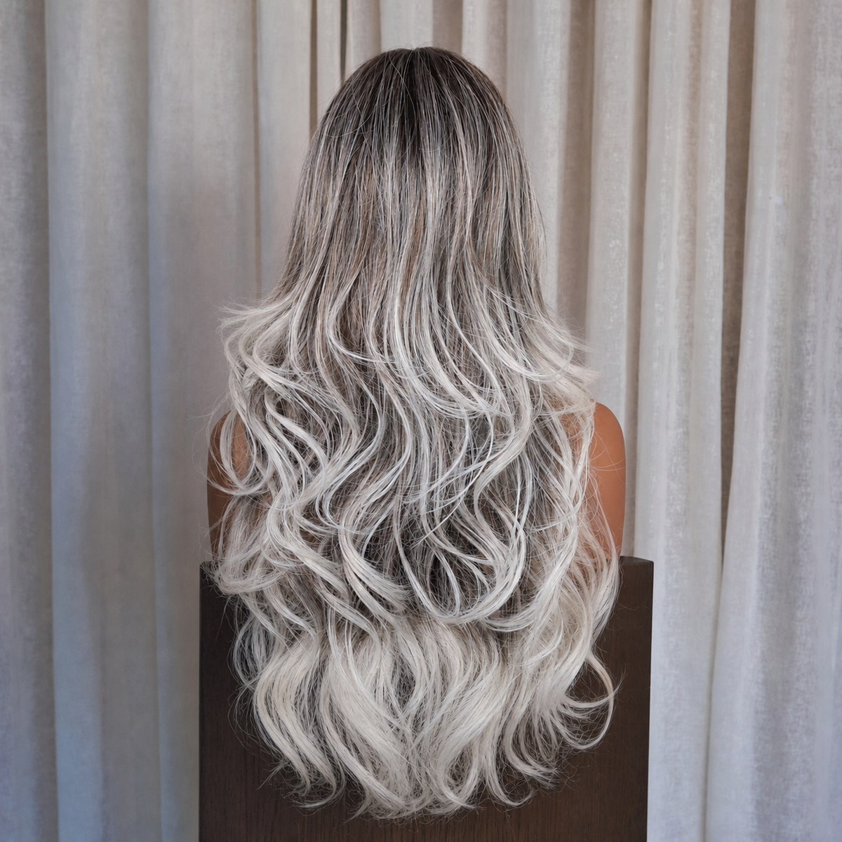 Ash Brown to Platinum Blonde Wig | Milk &amp; Honey Wigs