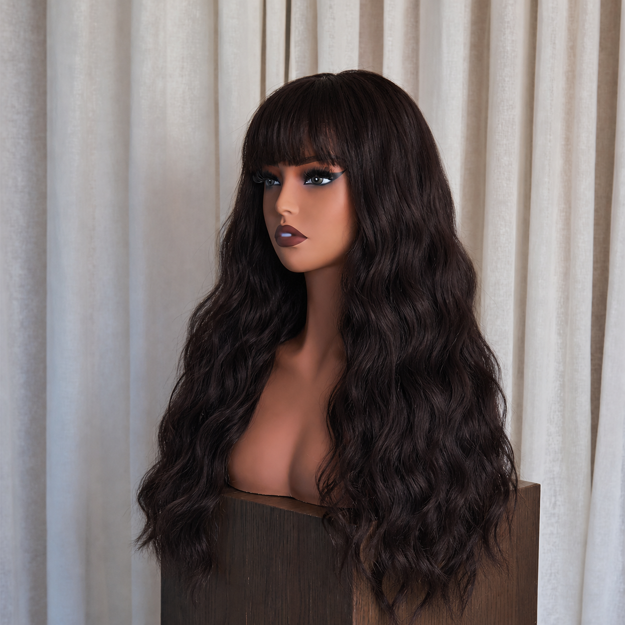 BONNIE - Dark Brown - Fringe Wig