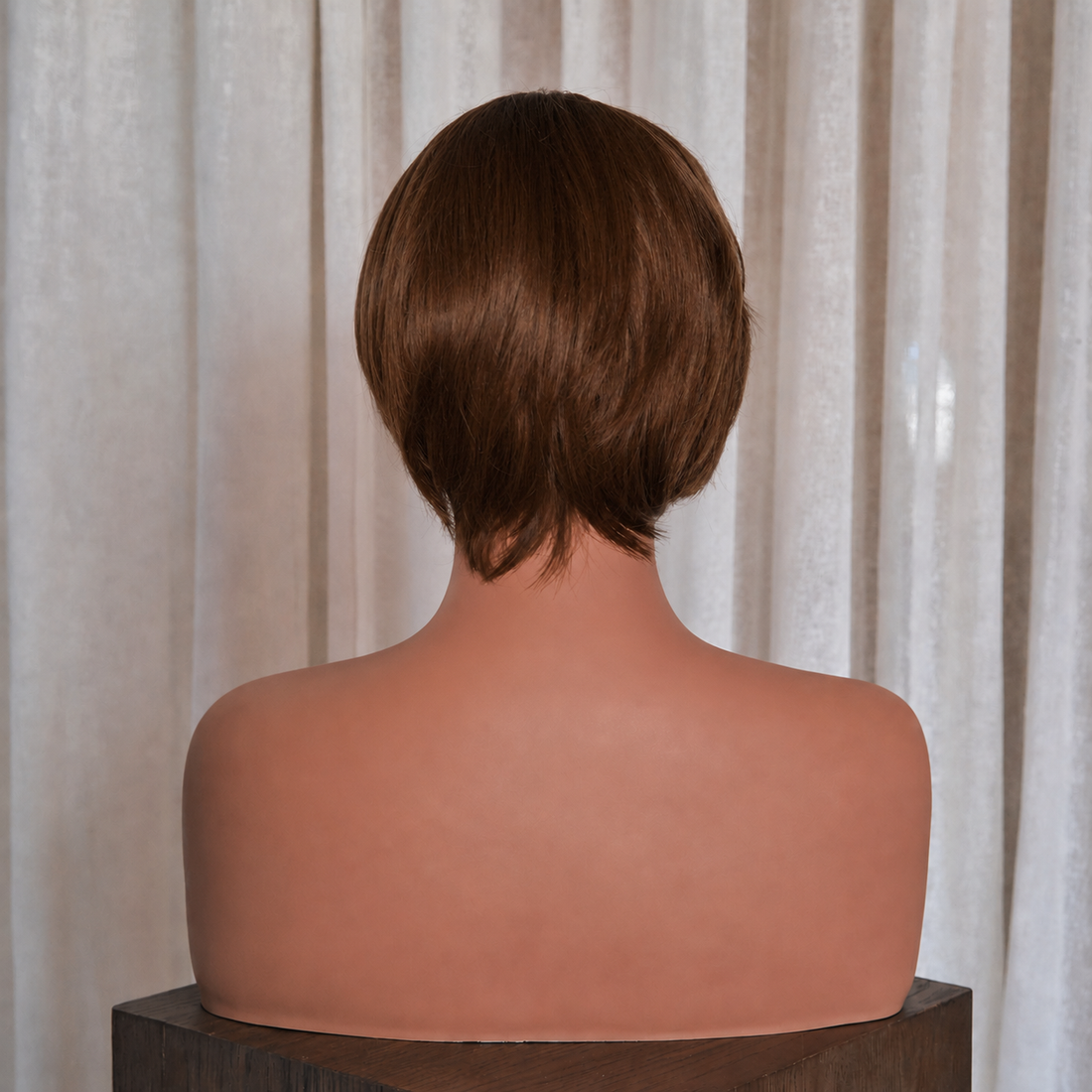 BRIDE Caramel Brown Pixie Cut Fringe Wig