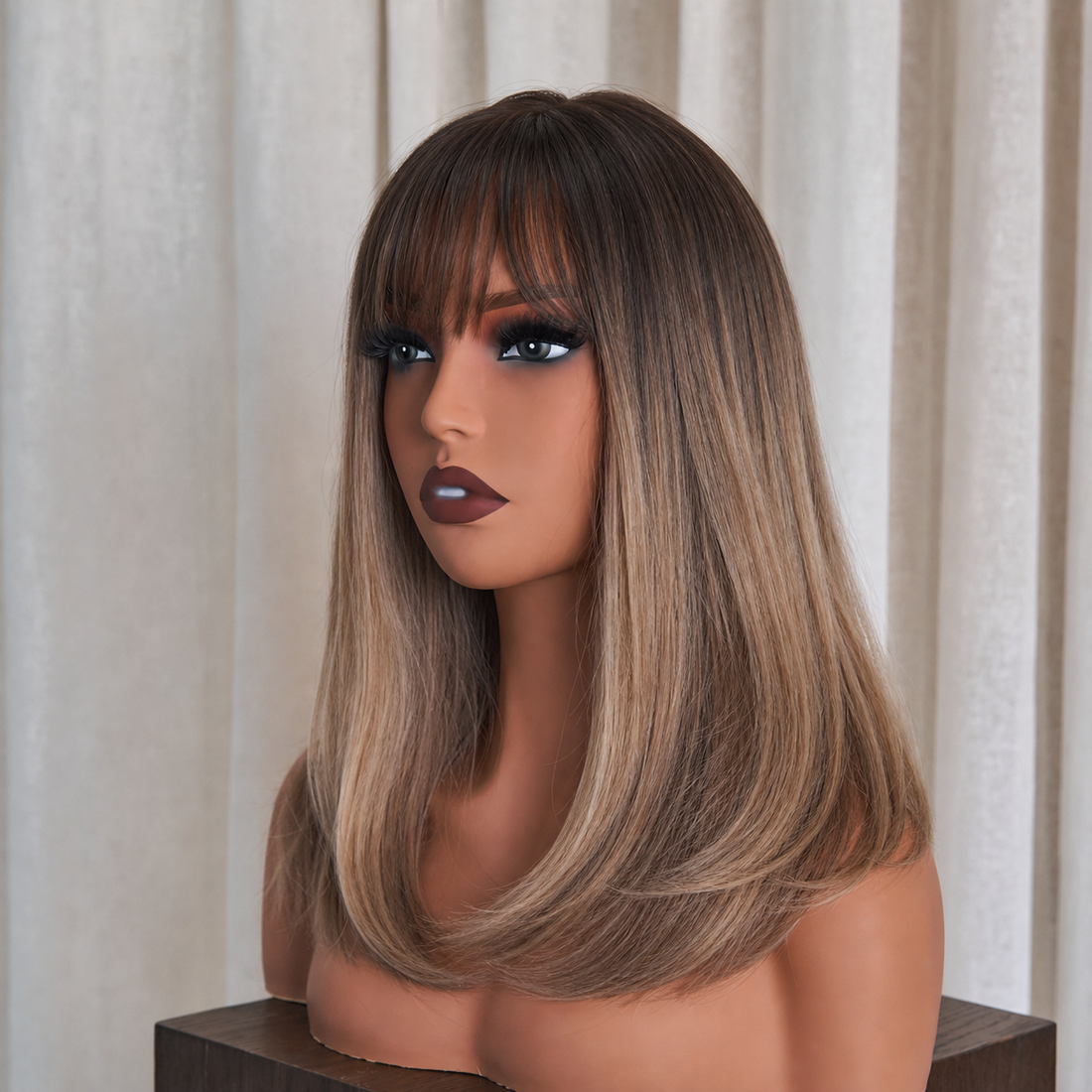 CLARA - Ombre Brown - Fringe Wig