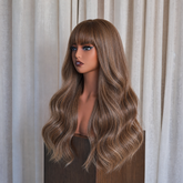 Chestnut Brown Long Wavy Wig | Milk & Honey Wigs
