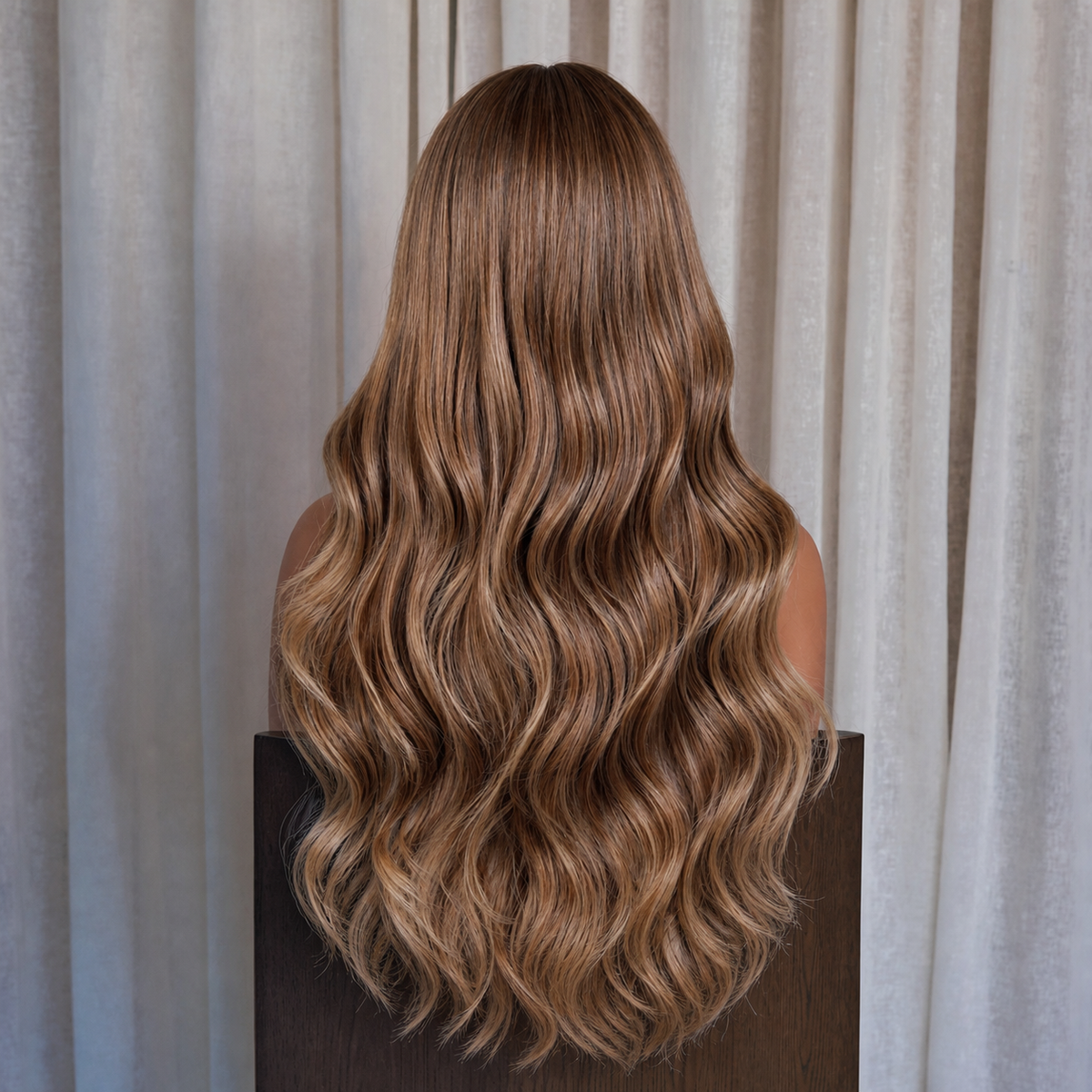 Chestnut Brown Long Wavy Wig | Milk &amp; Honey Wigs