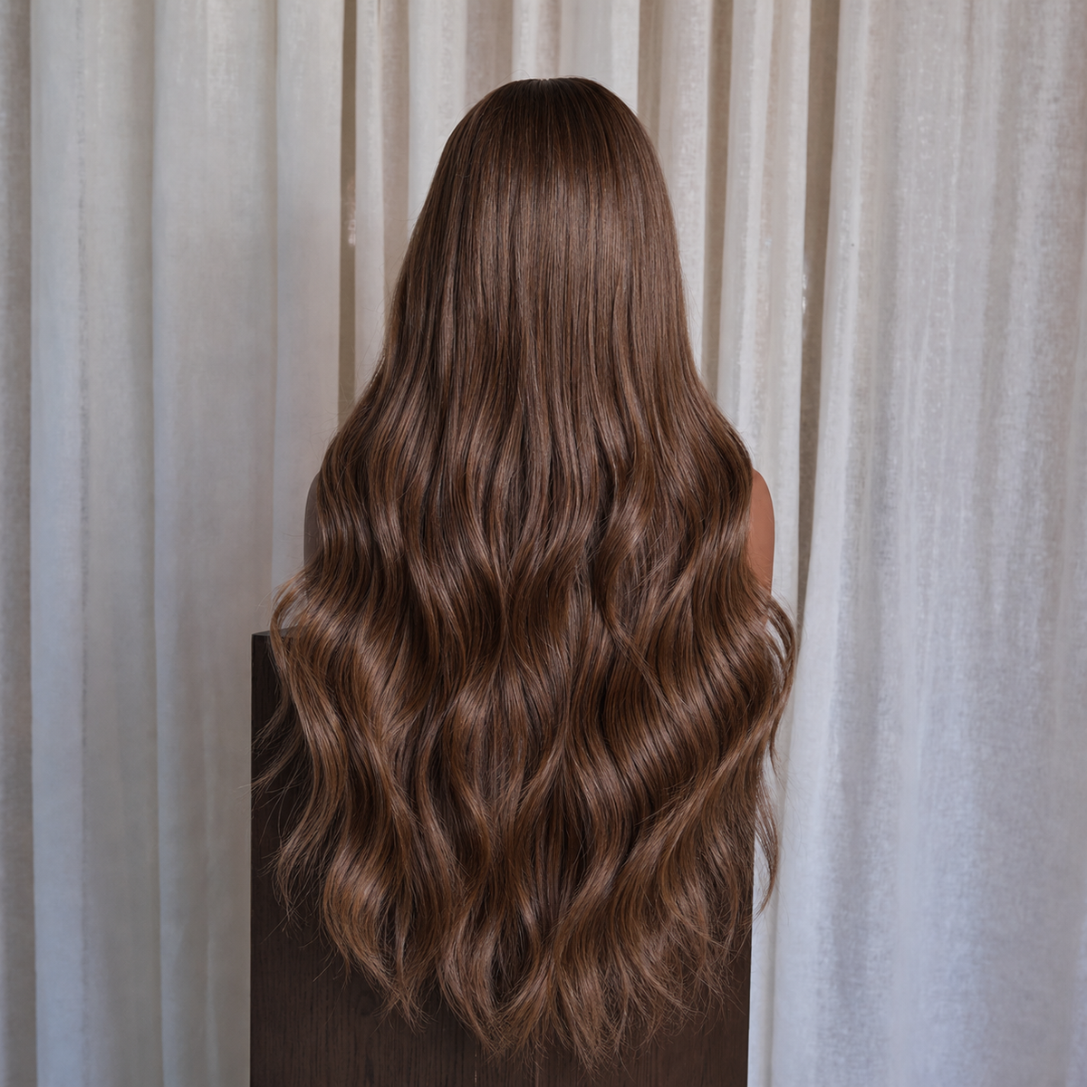 Chestnut Brown with Full Fringe  Wig | Milk &amp; Honey Wigs