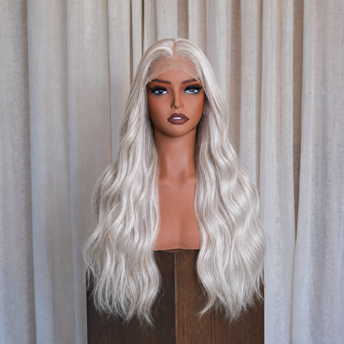 Cool Blonde Wavy 13x6 Lace Front Wig | Milk &amp; Honey Wigs
