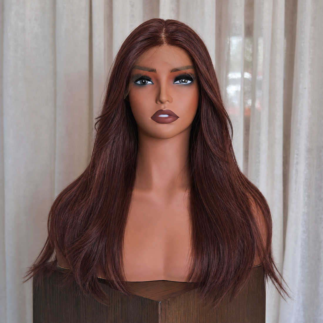 Dark Copper 20" 13x6 Lace Front Wig | Milk &amp; Honey Wigs