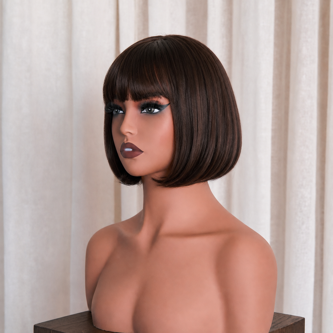ELLE - Dark Brown - Fringe Wig