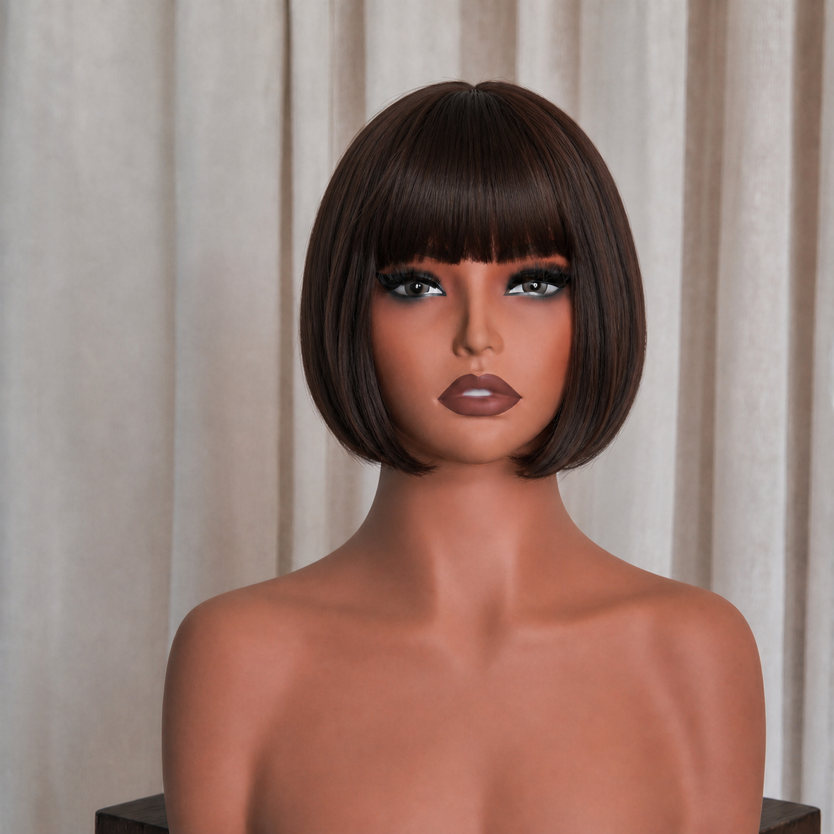 ELLE - Dark Brown - Fringe Wig