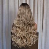 Extra Long Dark Blonde Wavy Fringe Wig | Milk & Honey Wigs