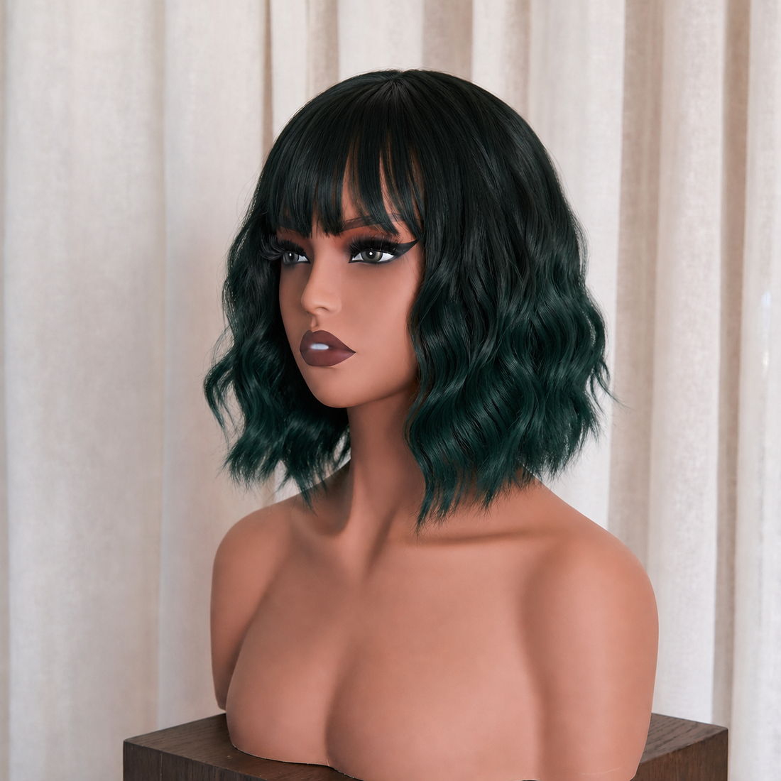 HAYLEY - Dark Green - Fringe Wig