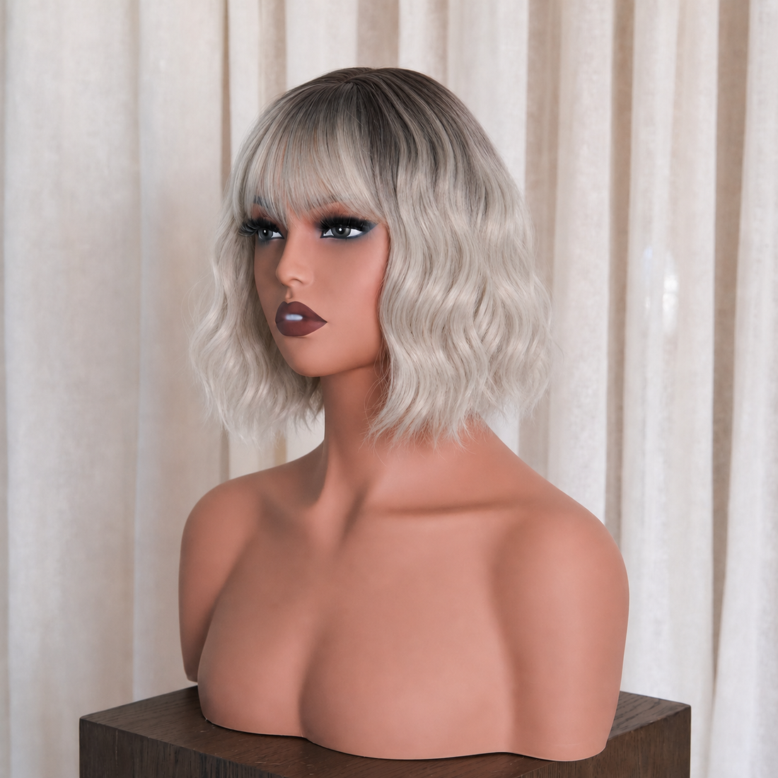 HAYLEY - White Ash Blonde - Fringe Wig